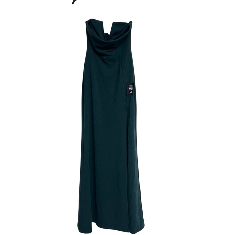New Lulus Effortless Radiance Emerald Green Strapless Mermaid Maxi Dress